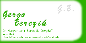 gergo berczik business card